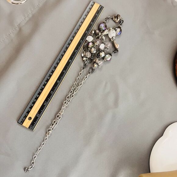 Ruby Rd Necklace Layered Chunky Statement Frosted Carnival Lucite Glass 4422 - Picture 11 of 12